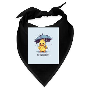 Nice Weather for Ducks – Enten Poster - Bandana - Schwarz - Vorne