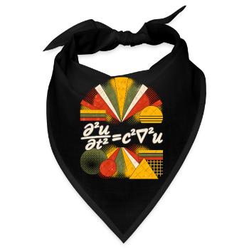 D'Alembert-Wellengleichung – Physikalische Gleichung – - Bandana - Schwarz - Vorne