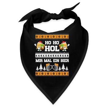 Ho Ho Hol – Biergläser mit Geschenken - Bandana - Schwarz - Vorne