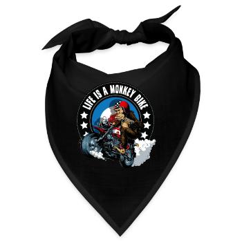 Monkey Bike - Bandana - Schwarz - Vorne
