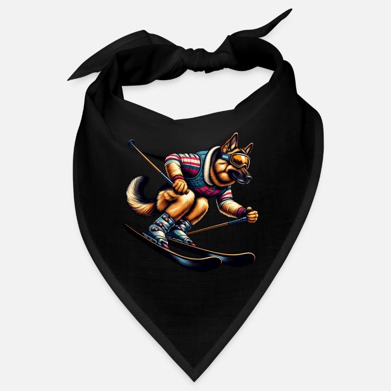 German Shepherd Ski Winter Adventure Bandana