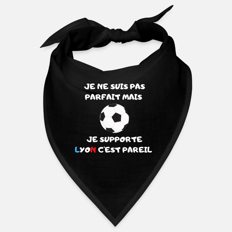 Je ne suis pas parfait mais je supporte Lyon - Bandana - noir