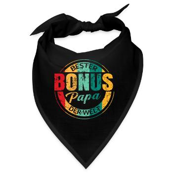 Stiefpapa Bonus Papa Vatertag Stiefvater Männertag - Bandana - Schwarz - Vorne
