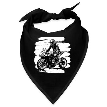 Motorrad Motorräder Motorradfahrer Biker Lifestyle - Bandana - Schwarz - Vorne