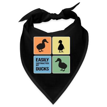 Ente Entensammlung Entenliebhaber Erpel - Bandana - Schwarz - Vorne