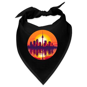 Berlin Skyline - Bandana - Schwarz - Vorne