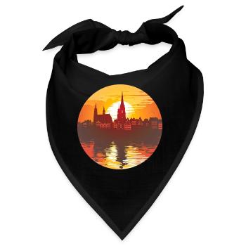 Kaiserslautern Skyline - Bandana - Schwarz - Vorne
