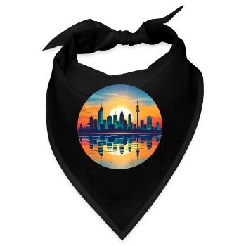 Leverkusen Skyline - Bandana - Schwarz - Vorne