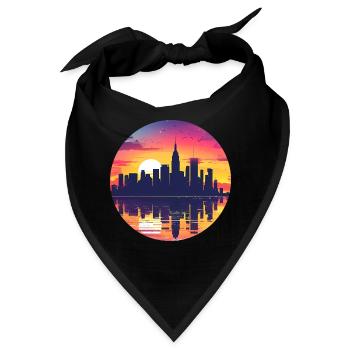 Marl Skyline - Bandana - Schwarz - Vorne