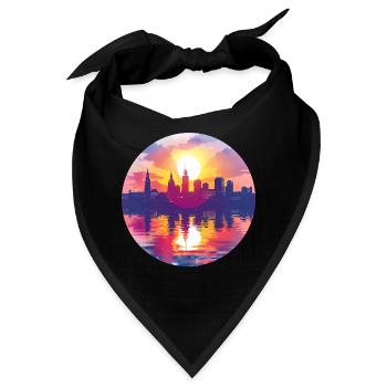 Siegen Skyline - Bandana - Schwarz - Vorne