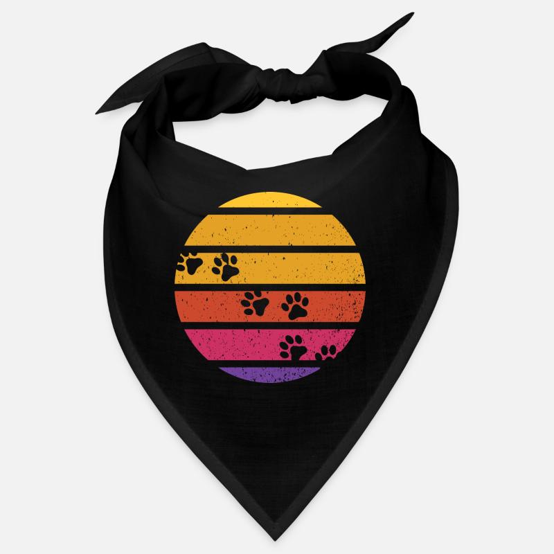 Lustige Retro-Katzenfußabdrücke Bandana