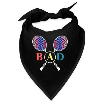 badminton crossminton federball badmintonschläger - Bandana - Schwarz - Vorne