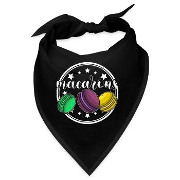 Konditor Kekse Makronen Dessert Italien Spruch - Bandana - Schwarz - Vorne