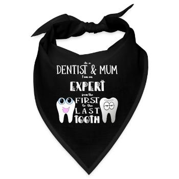 Zahnärztin Mama Zahnmedizinerin Mutter Geschenk - Bandana - Schwarz - Vorne
