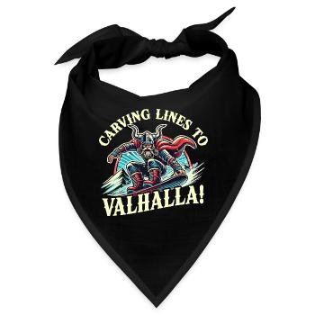 Carving Lines To Valhalla Viking Snowboard Odin - Bandana - Schwarz - Vorne