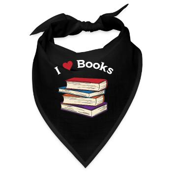 Buch Bücher Liebe - Bandana - Schwarz - Vorne