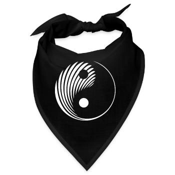 Yin Yang - Bandana - Schwarz - Vorne