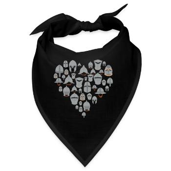 mittelalterliche helme herz Mittelalter - Bandana - Schwarz - Vorne