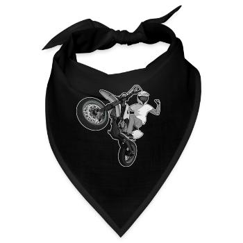 Supermoto / Supermotard / Supermoto Wheelie Biker - Bandana - Schwarz - Vorne