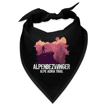 Alpenüberquerung Alpe Adria Trail Alpenbezwinger - Bandana - Schwarz - Vorne
