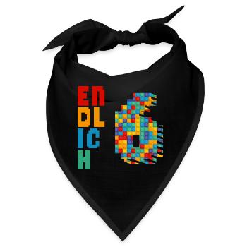 Endlich 6 Baustein - Bandana - Schwarz - Vorne