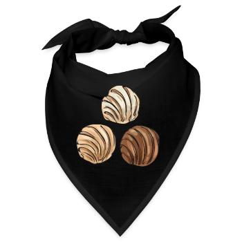 Concha Hispanic Mexikanisch Pan Dulce - Bandana - Schwarz - Vorne