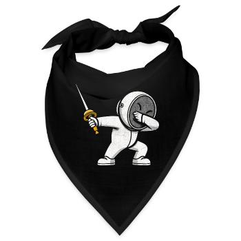 Dubbing Fechter Fechter Degen Degen Fechter Athlet - Bandana - Schwarz - Vorne