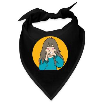 COCAINE SNIFFING ANIME GIRL - Bandana - Schwarz - Vorne