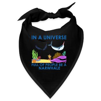 Narwhale Einhornwal Wal Wale Meer Ozean Biologie - Bandana - Schwarz - Vorne
