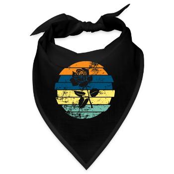 Rose - Bandana - Schwarz - Vorne