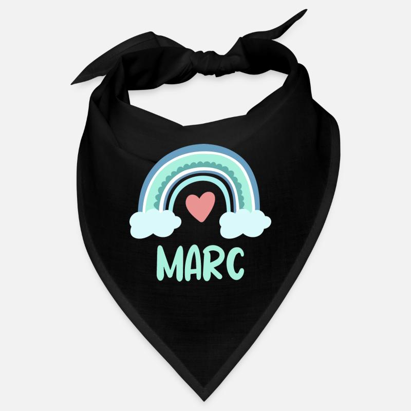 Marc Name Regenbogen Baby Bandana