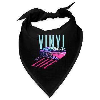 Vinyl is Life - Retro Vintage - Bandana - Schwarz - Vorne