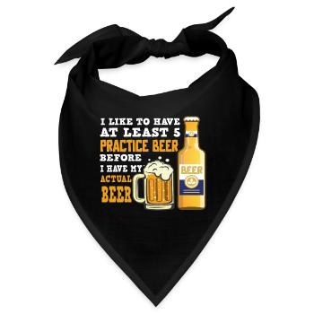 Feiern Bier Party Spruch I Biertrinken - Bandana - Schwarz - Vorne