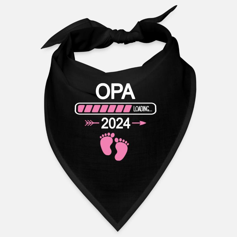 Opa Und Enkelin Mädchen Ich werde Großvater 2024 Bandana