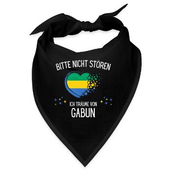 Bitte Nicht Stören Ich Träume Von Gabun - Bandana - Schwarz - Vorne