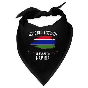 Bitte Nicht Stören Ich Träume Von Gambia - Bandana - Schwarz - Vorne