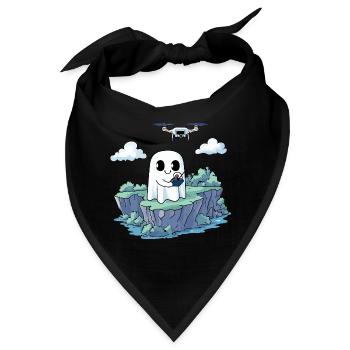 Geist Drohne Halloween - Bandana - Schwarz - Vorne