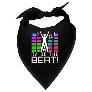 Beat lauter Lautstärke Musik Party Feier Alkohol - Bandana - Schwarz - Vorne