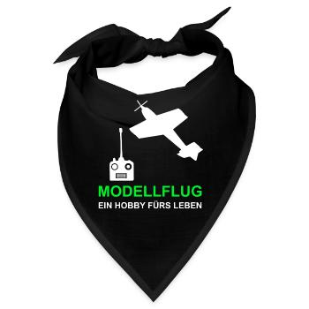 Modellflug Hobby Modellflieger Flieger - Bandana - Schwarz - Vorne