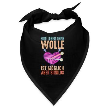 Stricken Häkeln und kreative Handarbeiten - Bandana - Schwarz - Vorne