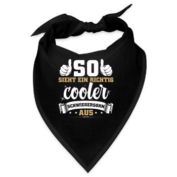 Schwiegersohn Geschenk Schwiegersöhne Geschenkidee - Bandana - Schwarz - Vorne