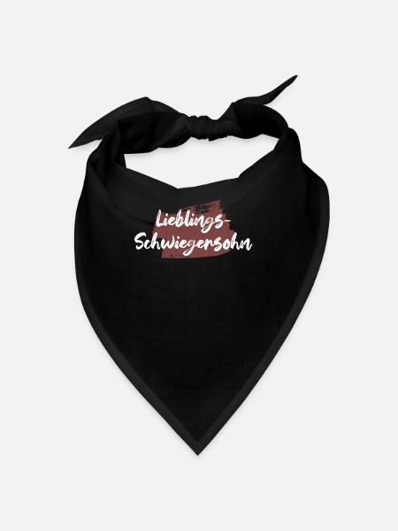 Lieblings Schwiegersohn Geschenk Schwiegersöhne - Bandana - Schwarz - Vorne