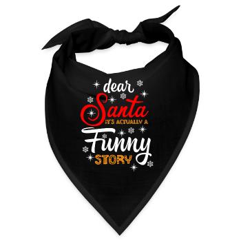 Weihnachten, Weihnachten, Weihnachten, Weihnachten - Bandana - Schwarz - Vorne