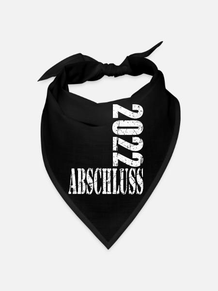 Abschluss 2022 Vintage Motiv - Bandana - Schwarz - Vorne