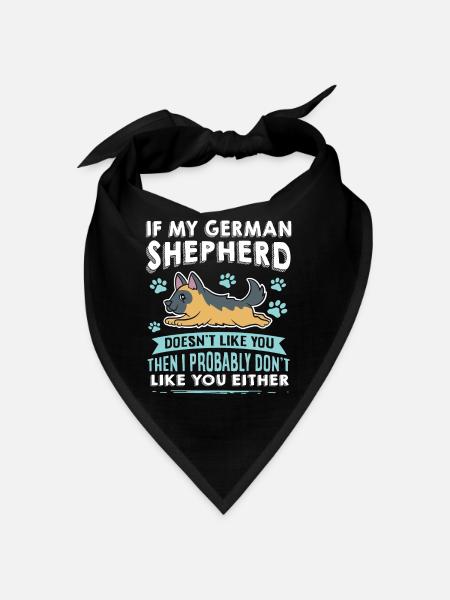 Chiens Berger Allemand Amoureux des Chiens - Bandana - noir - Devant