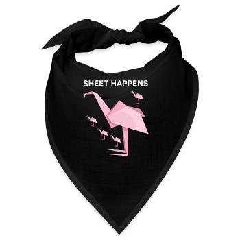 Japanisches Origami Design und Kirigami Origami - Bandana - Schwarz - Vorne