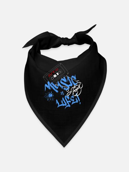 Music is life - Bandana - black - Front