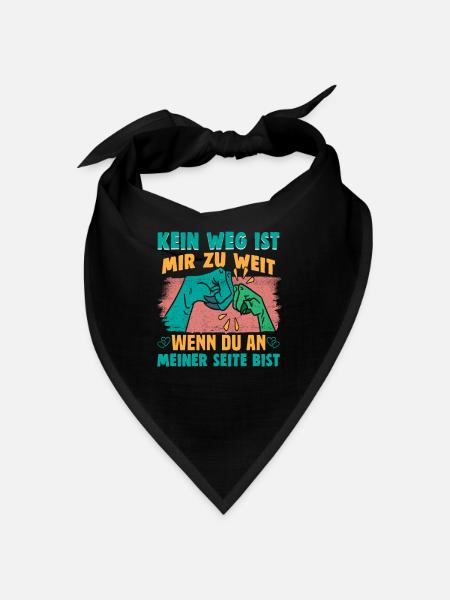 Freundschafts Geschenk für guten Freund - Bandana - Schwarz - Vorne