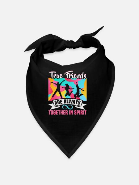 Friendship gift for good friend - Bandana - black - Front