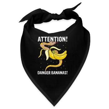 Königspython Design für Schlangen Liebhaber - Bandana - Schwarz - Vorne